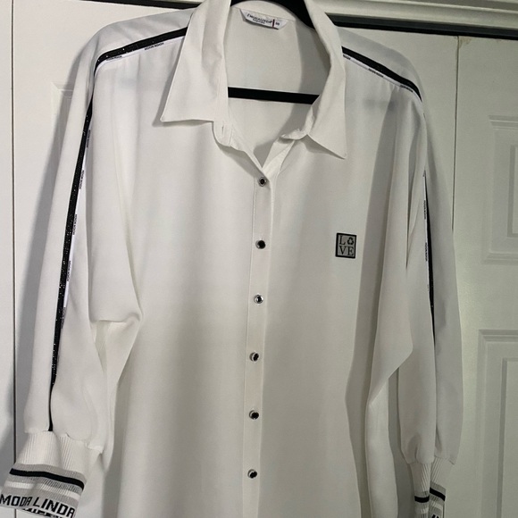Formal white and black blouse - Picture 6 of 11